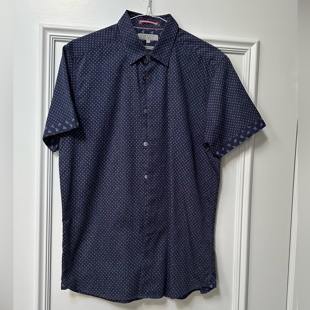 Ted Baker Mens short sleeve button down size 3